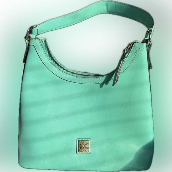 Dooney & Bourke Saffiano Hobo Shoulder Bag, Mint - Picture 1 of 13